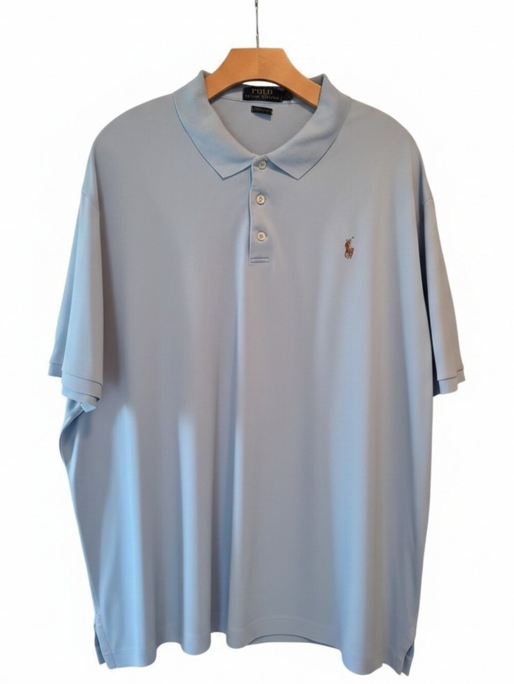 Polo Ralph Lauren Men's Shirt Light Blue Short Sleeve Polo Classic Fit Preppy